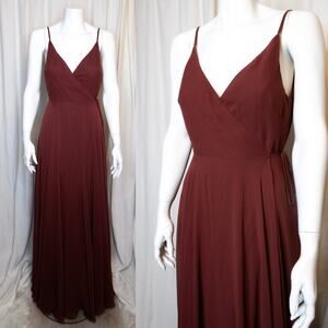 JENNY YOO James Wrap Gown in Hibiscus NWT US 6